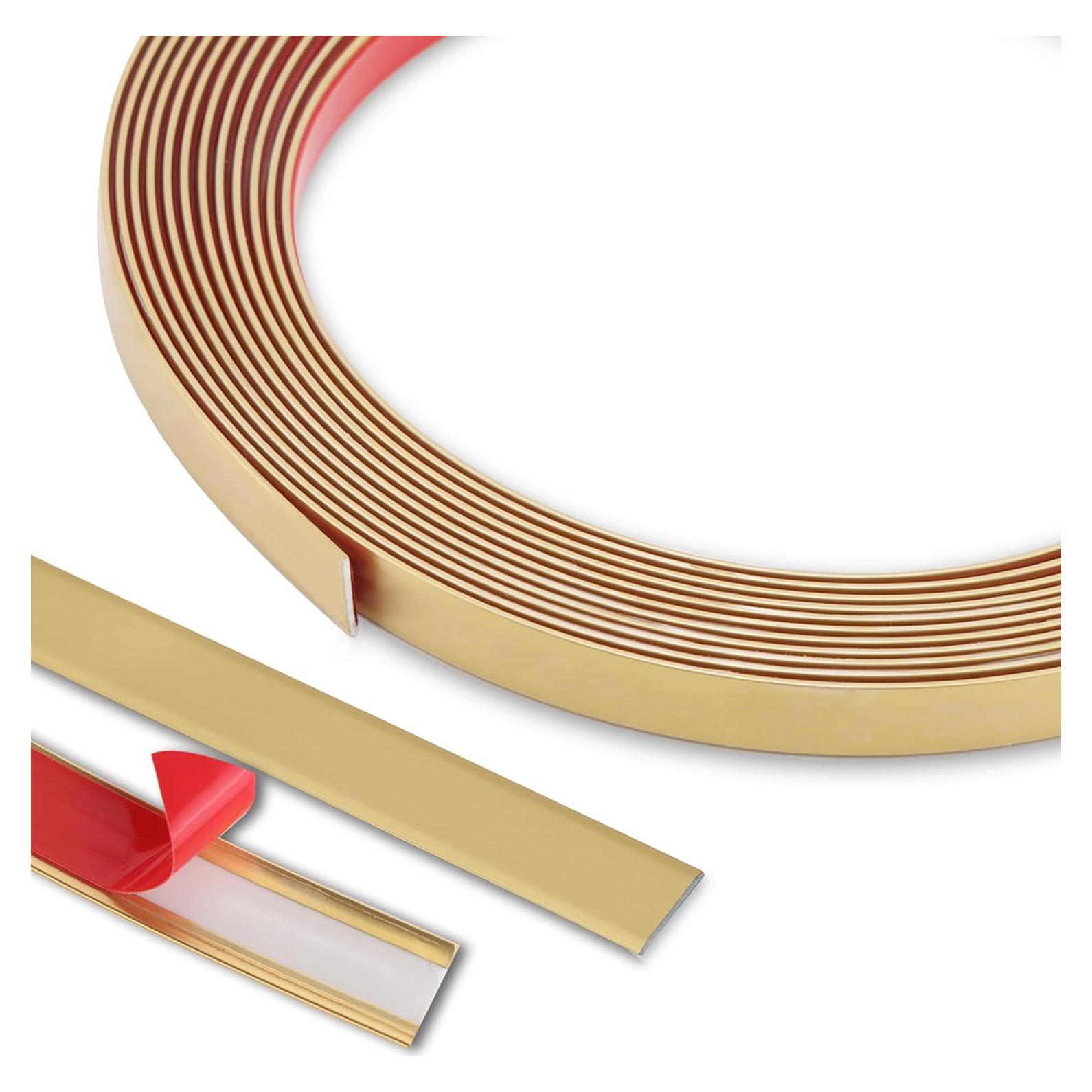 Moldura Flexible Autoadhesiva Gaahing 5m x 1cm Oro Mate