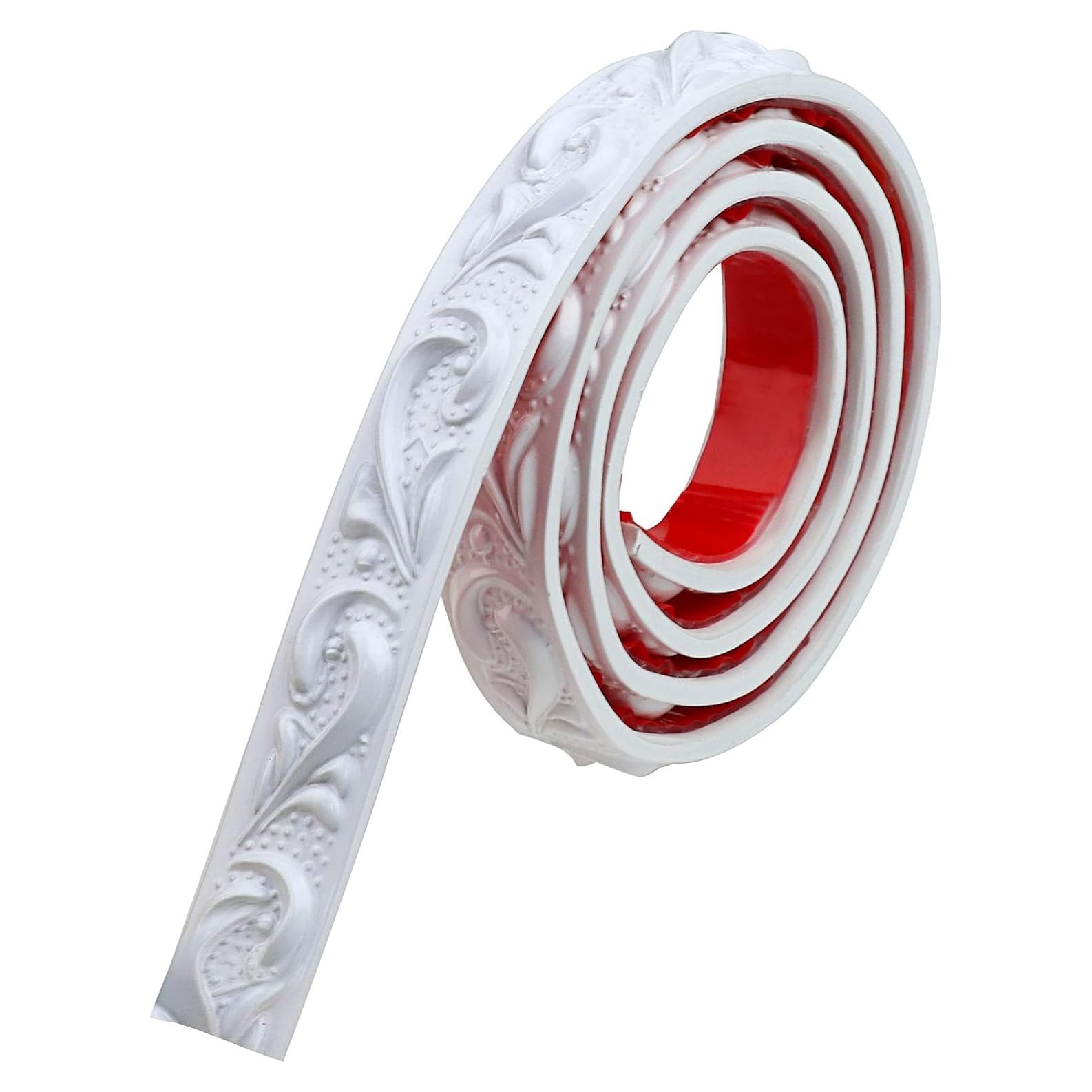 Moldura de Pared Autoadhesiva Duzzy 5m PVC Blanco