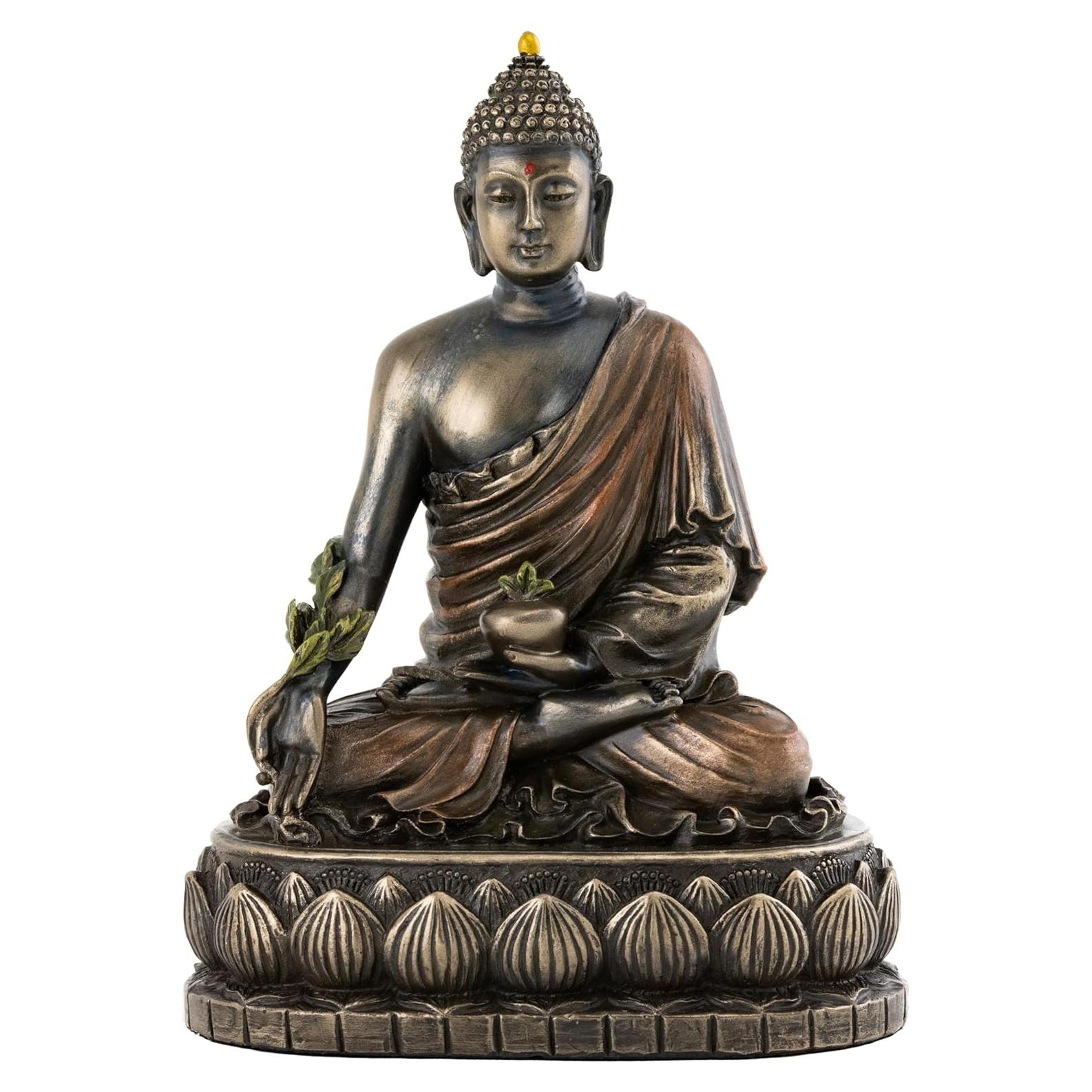Estatua Buda Medicina Top Collection 15 cm Bronce Frío