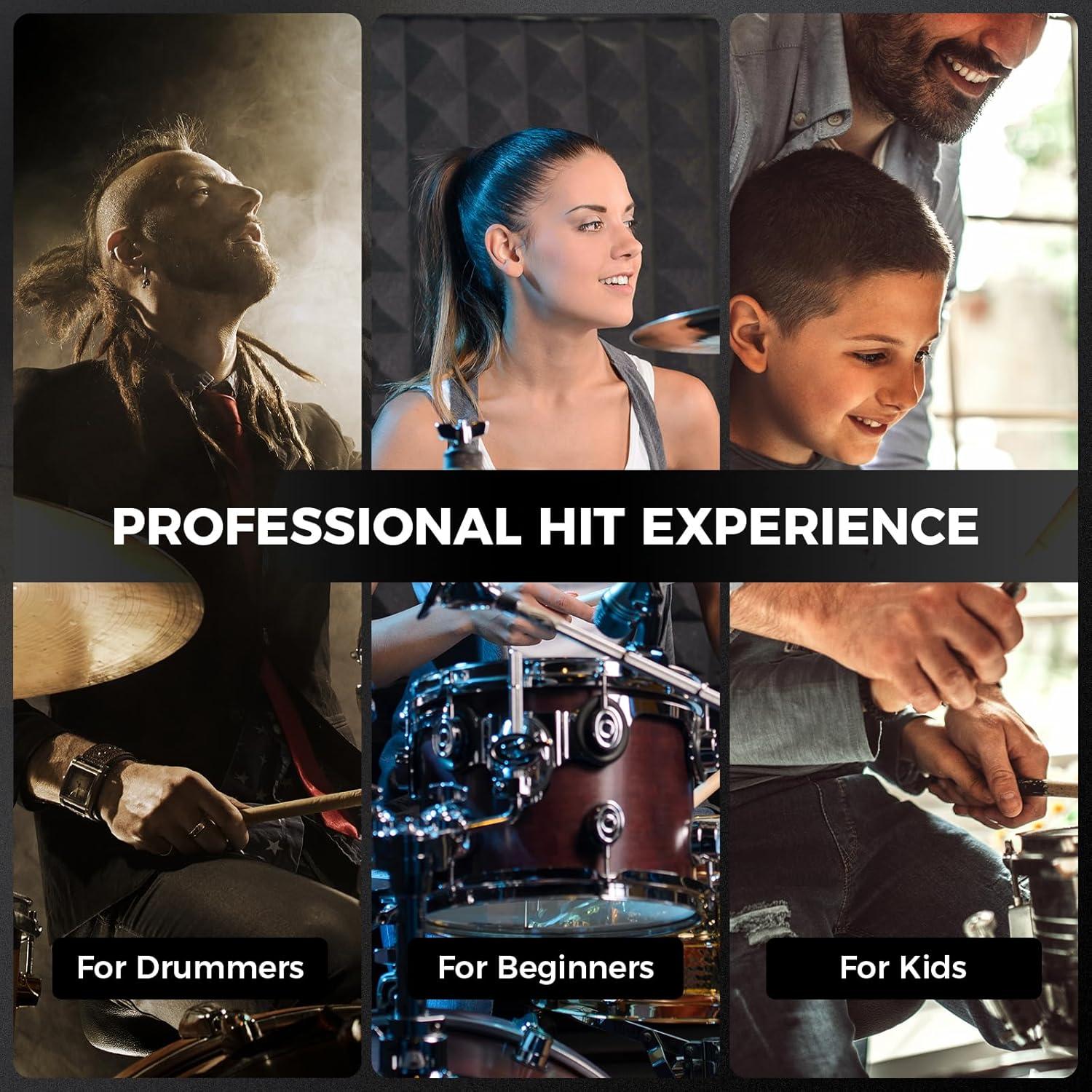 Palillos de tambor TENTOTEN 5A de arce antideslizantes