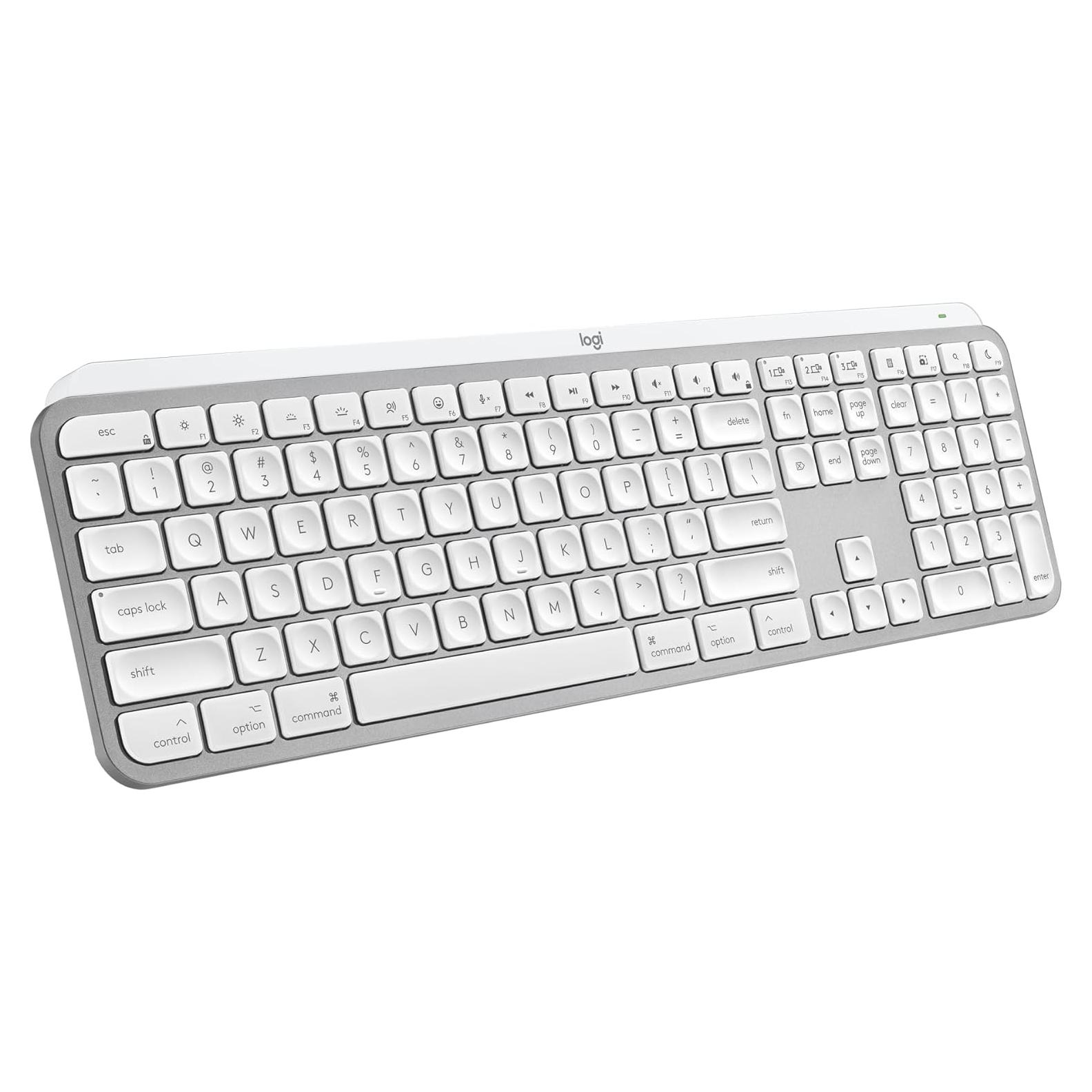 Teclado Inalámbrico Logitech MX Keys S para Mac - Gris Pálido