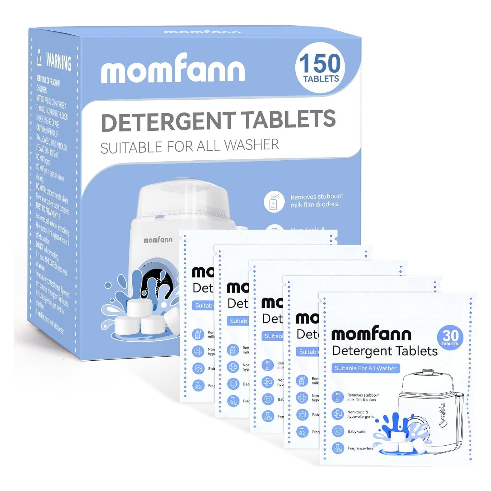 Tabletas de Detergente Profesional Momfann 150 Pcs para Biberones