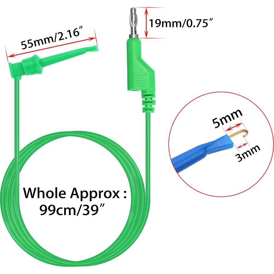 Juego de Cables de Prueba Sumnacon 99 cm 5 Piezas 500V 5A