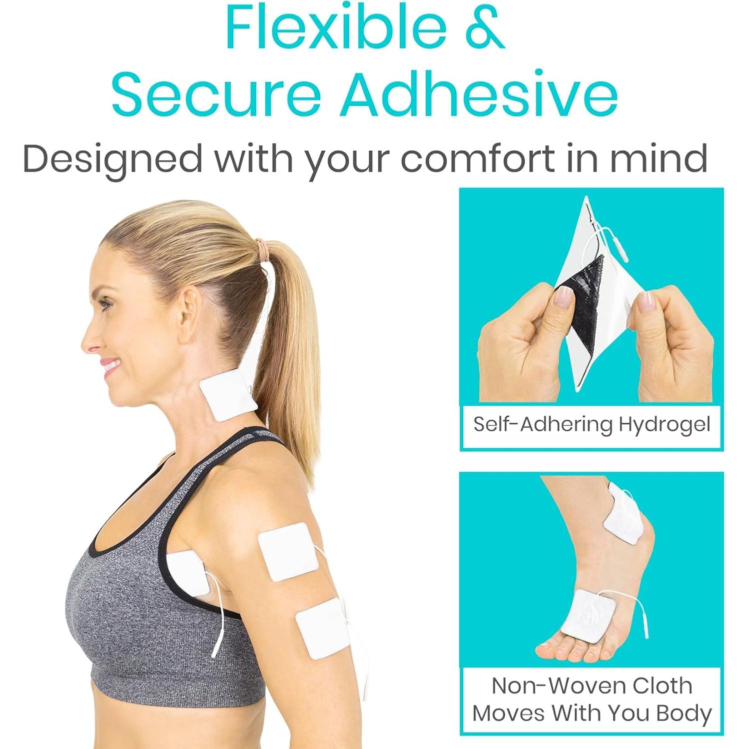 Pads de Reemplazo TENS Vive - 40 Piezas Autoadhesivas 5x5cm