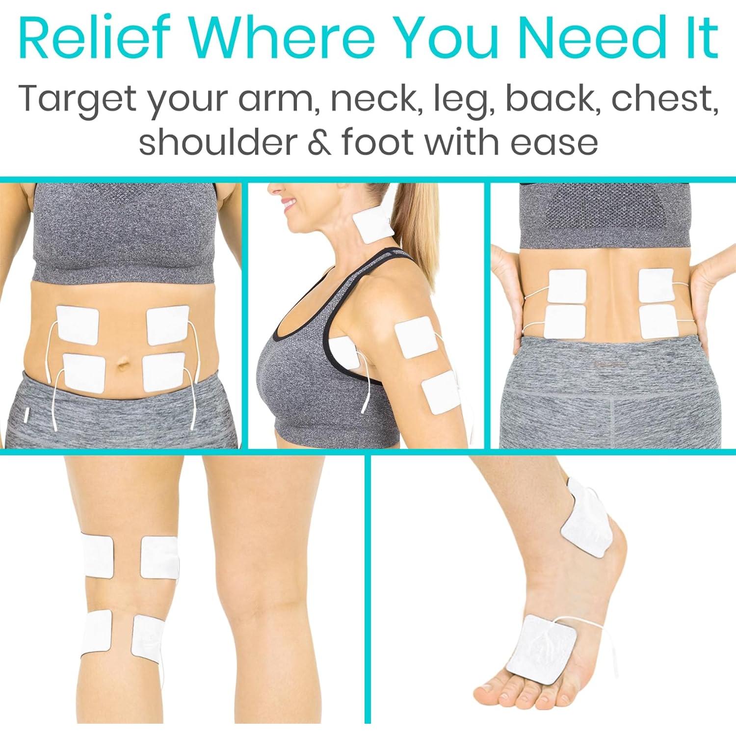 Pads de Reemplazo TENS Vive - 40 Piezas Autoadhesivas 5x5cm