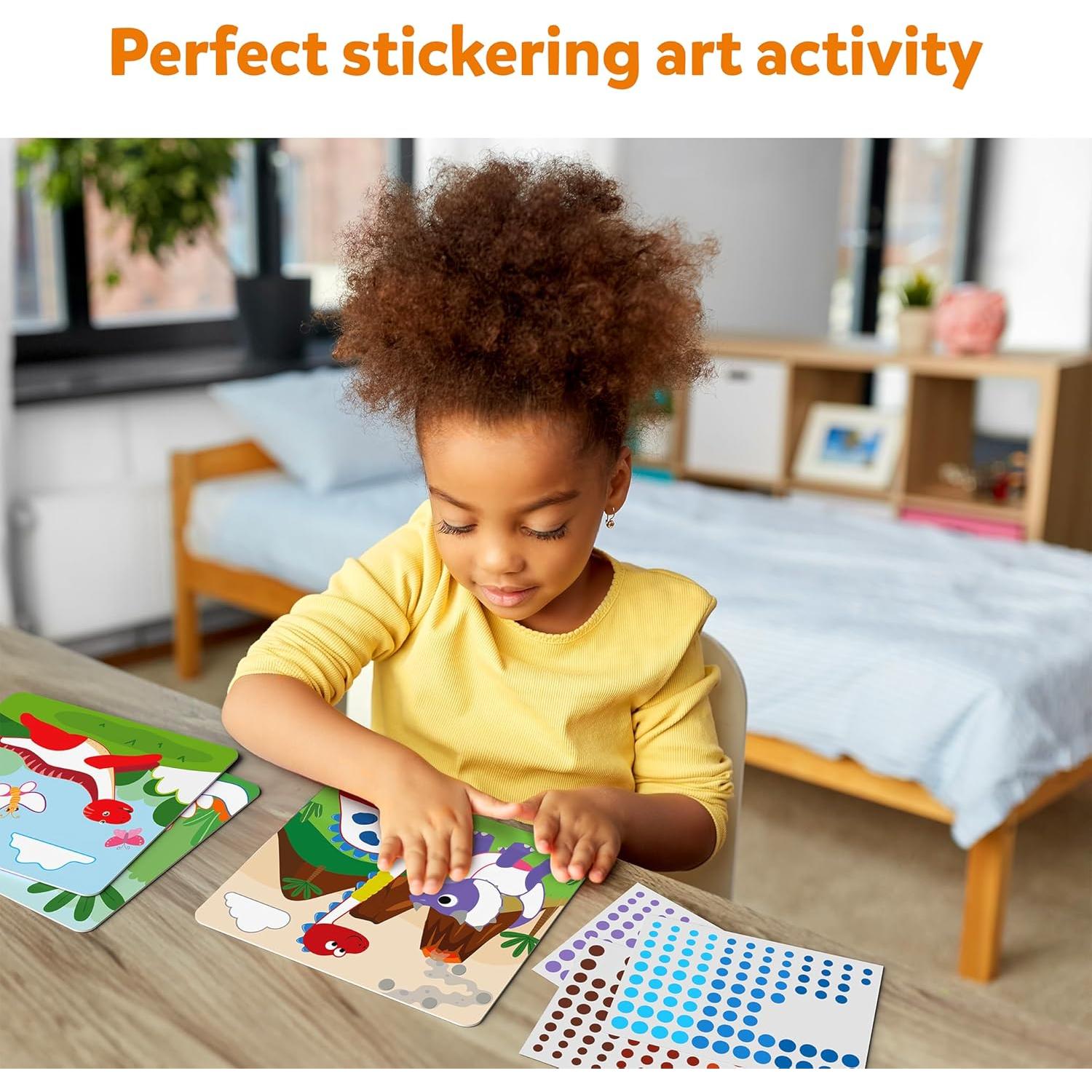 Kit de Arte con Stickers Skillmatics - Dinosaurios, 34 Piezas