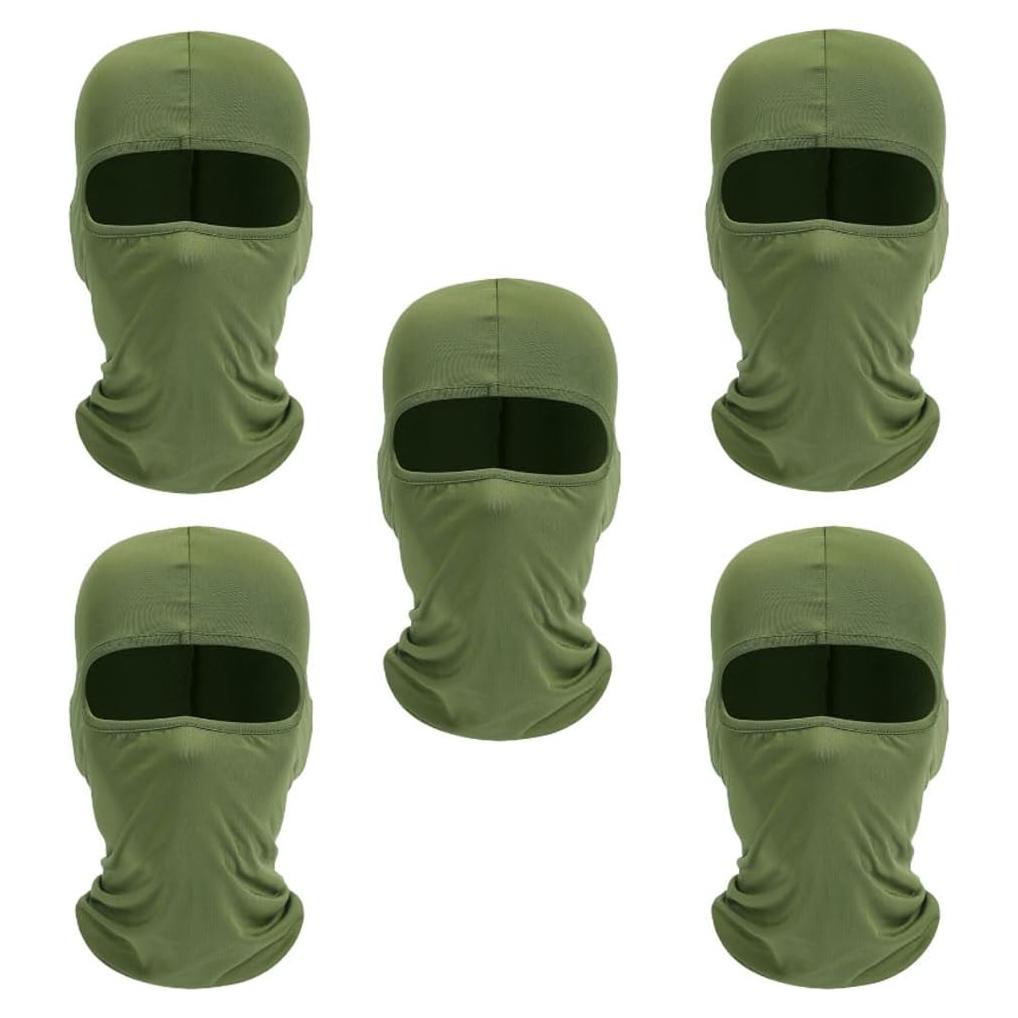 5 Máscaras Térmicas de Cara Completa Genérico Verde Militar