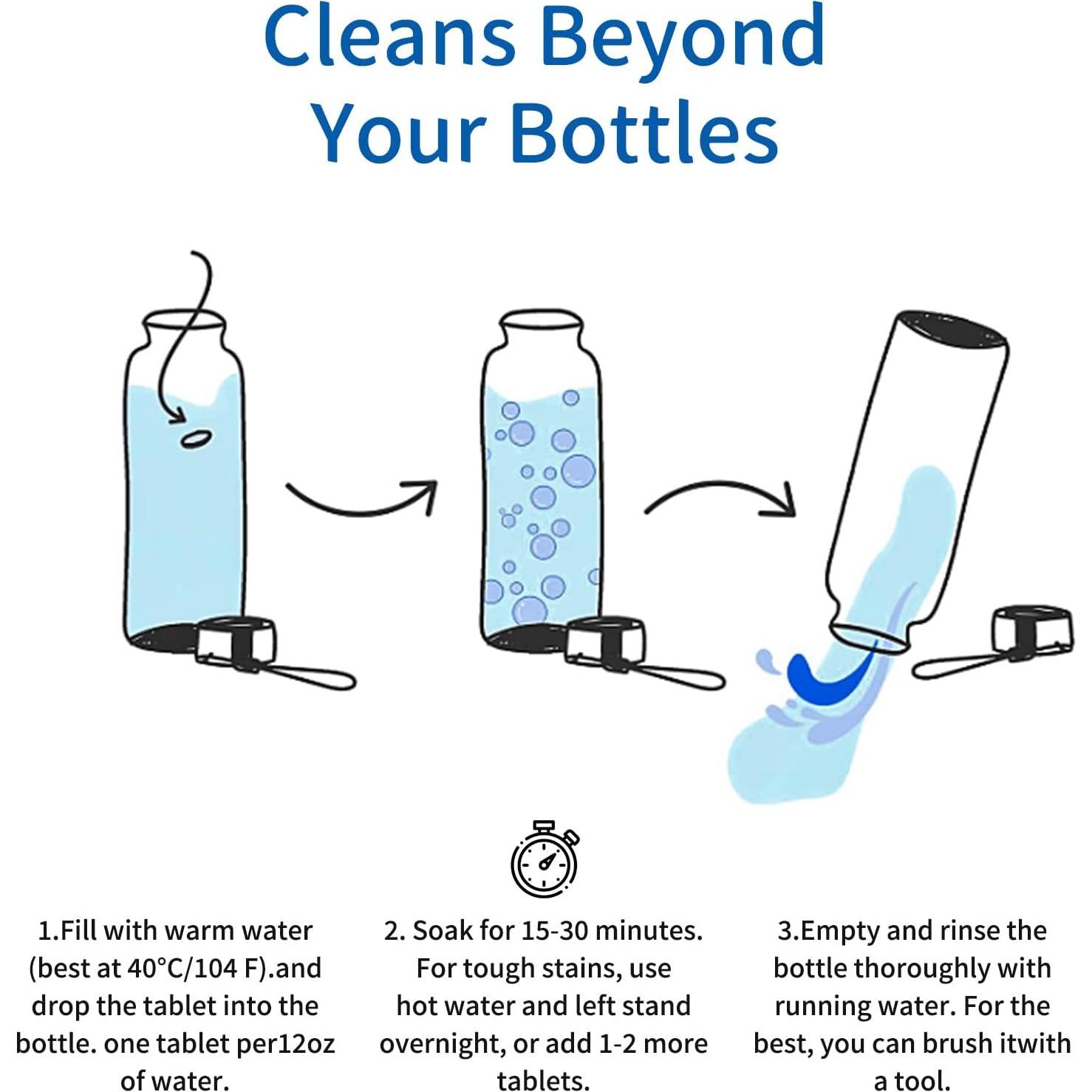 Tabletas de Limpieza NATRUTH para Botellas de Agua - 20 Unidades