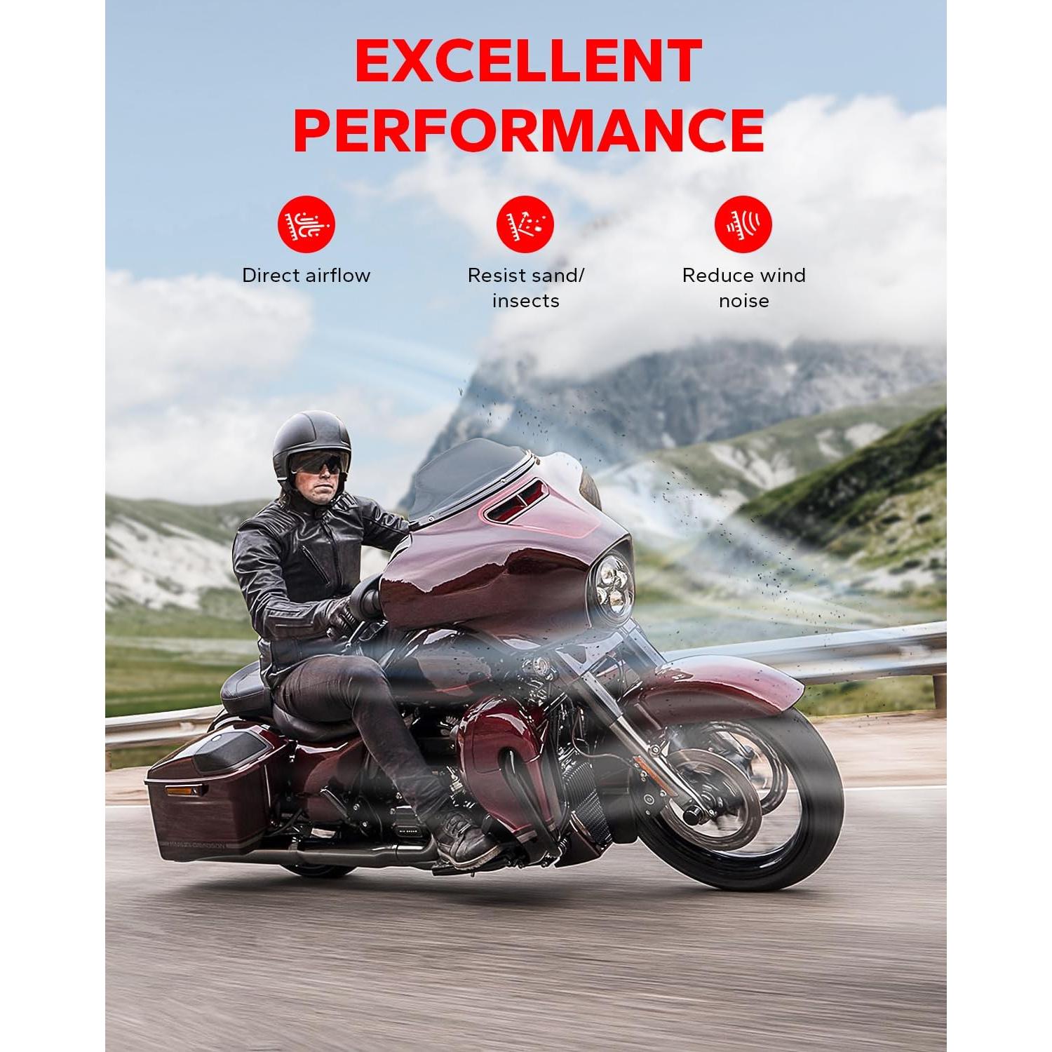 Parabrisas de Onda Ahumada Amazicha 7" para Harley 2014-2023