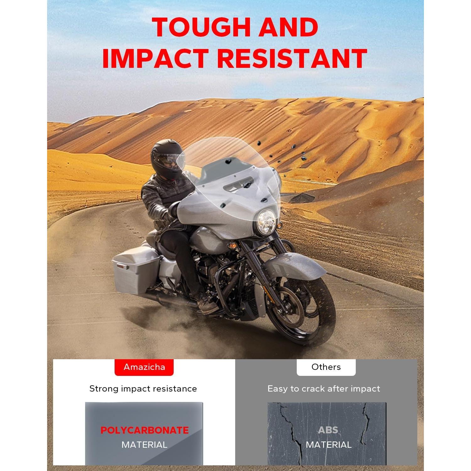 Parabrisas de Onda Ahumada Amazicha 7" para Harley 2014-2023