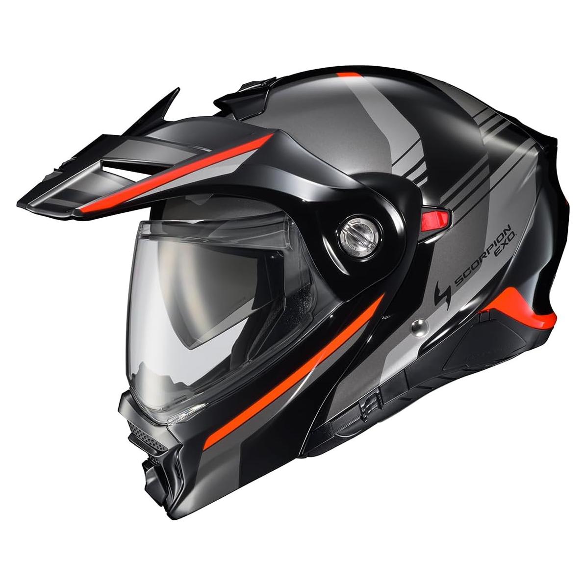 Casco Modular ScorpionEXO AT960 Aventura Negro/Rojo Mediano