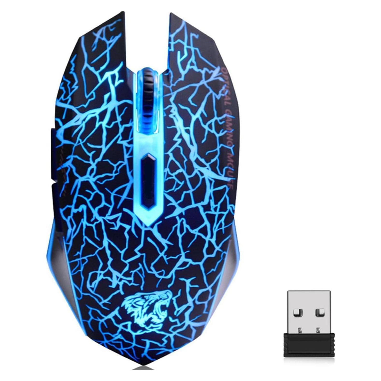 TENMOS M2 Ratón Gaming Inalámbrico Recargable 7 Colores