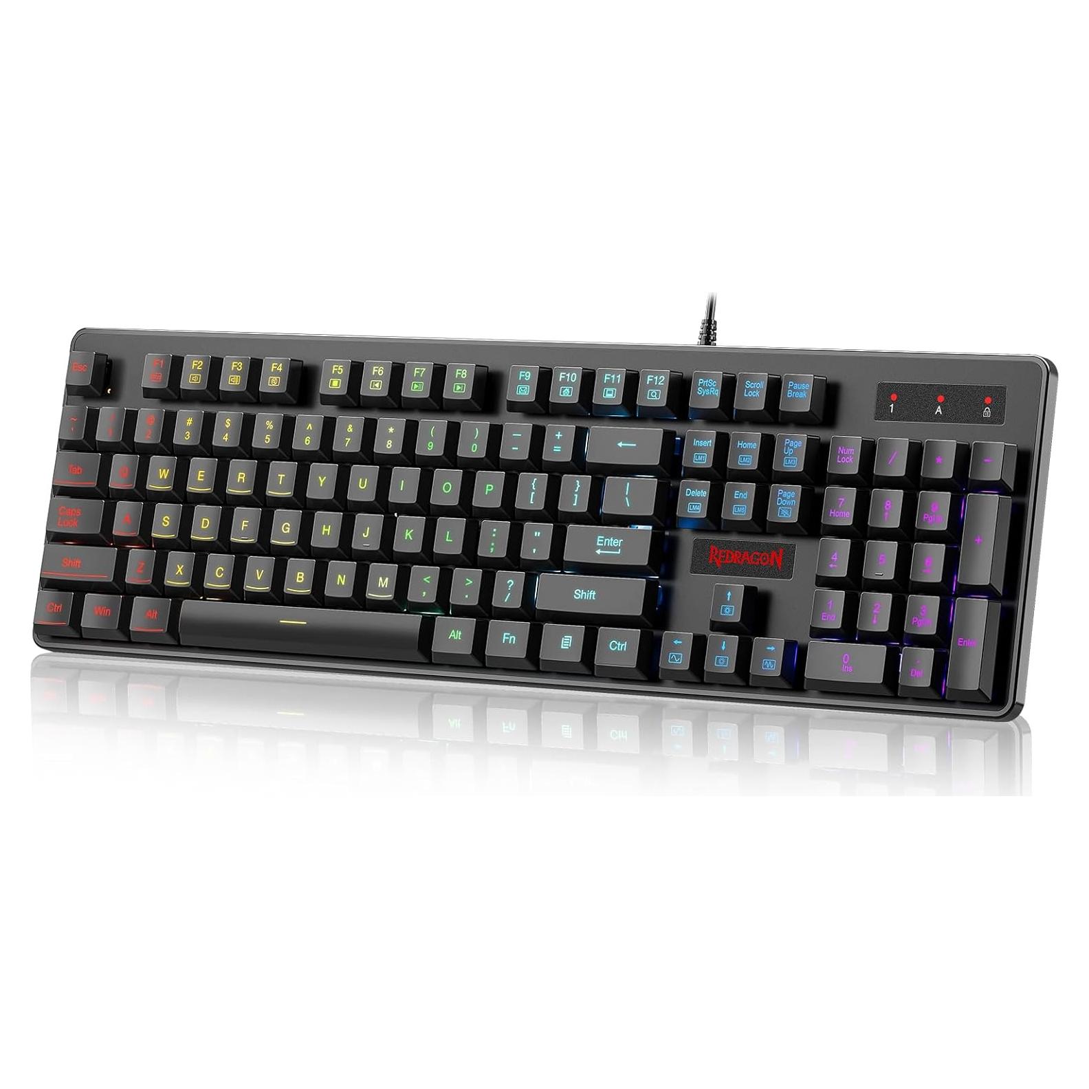 Teclado Gaming Redragon K509 RGB 104 Teclas Silencioso