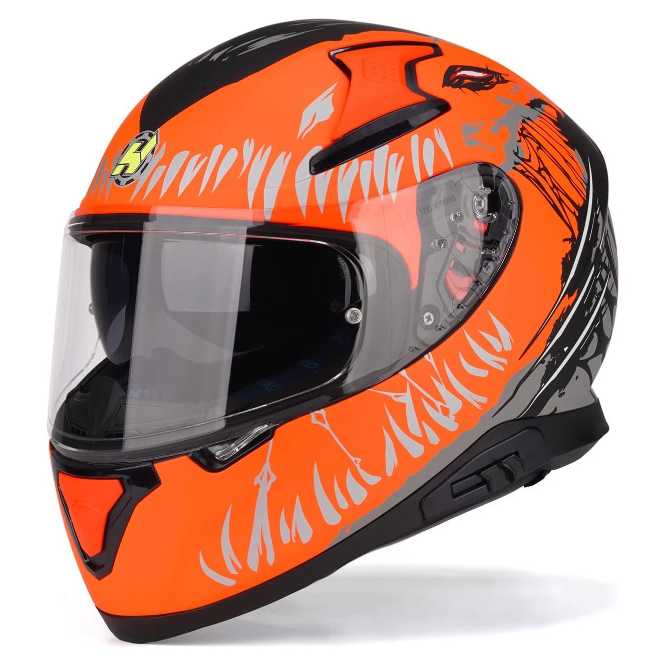 Casco HAX Impulse Naranja L con visor Pinlock y ventilación