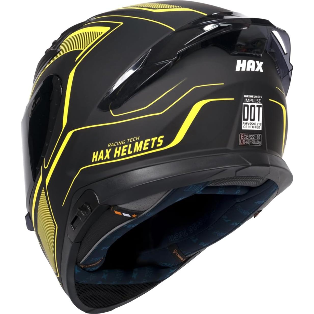 Casco HAX Impulse Amarillo Doble Visera 2,09 kg