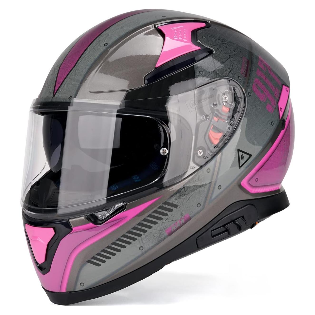 Casco HAX Impulse Doble Visor UV y Pinlock - Droid Pink XL