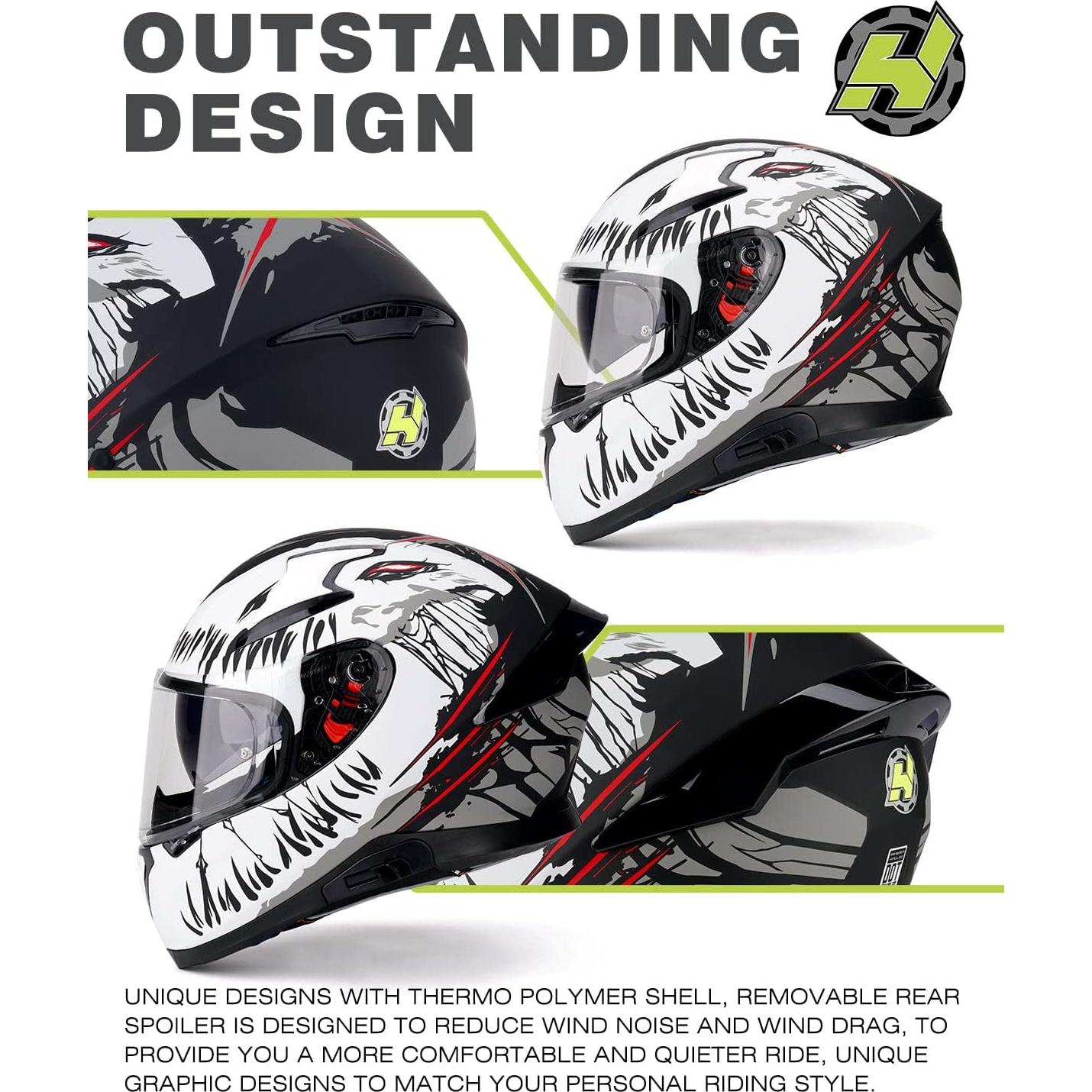 Casco HAX Impulse Blanco Mediano con Visor Pinlock