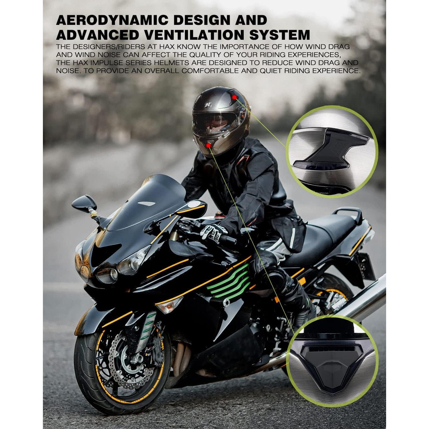 Casco HAX Hax Impulse XL Doble Visor y Acolchado Mejorado