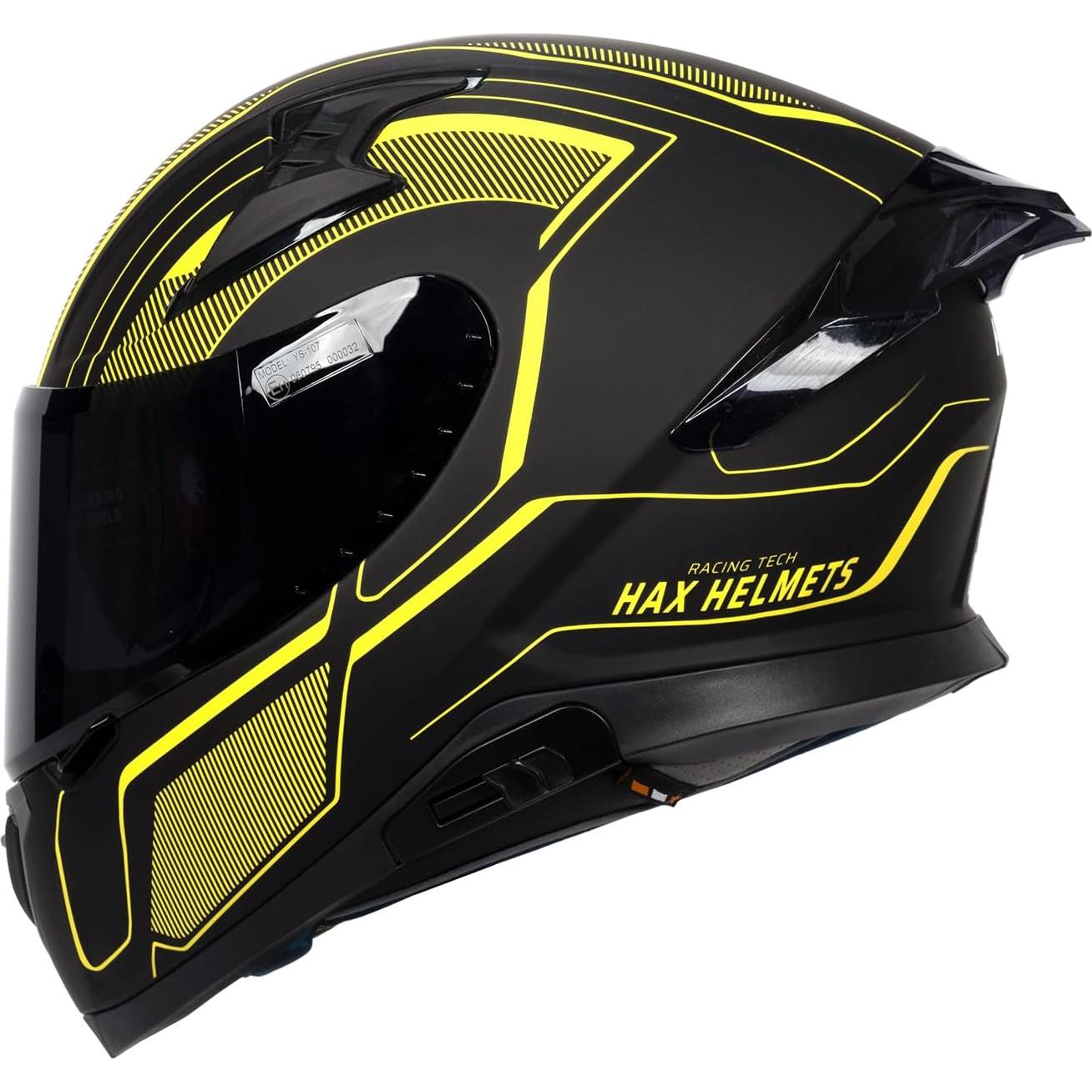 Casco HAX Impulse Doble Visor UV Amarillo XXL