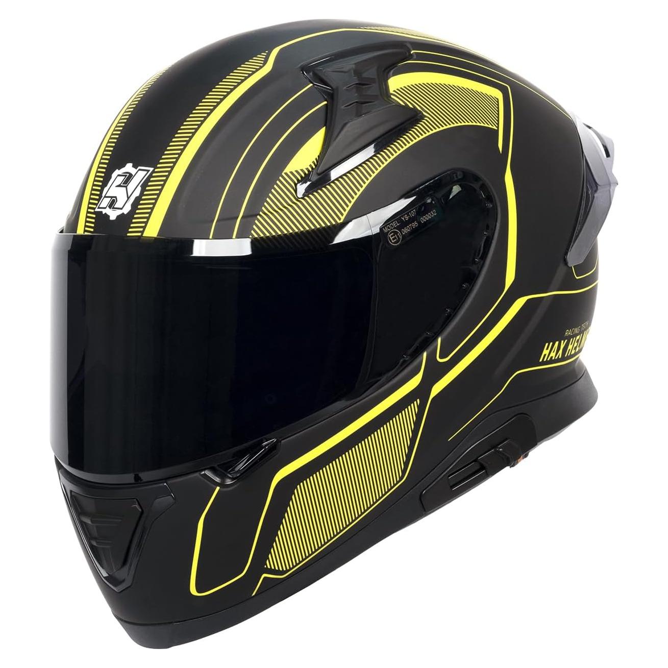 Casco HAX Impulse Amarillo Cuchilla Mediano DOT