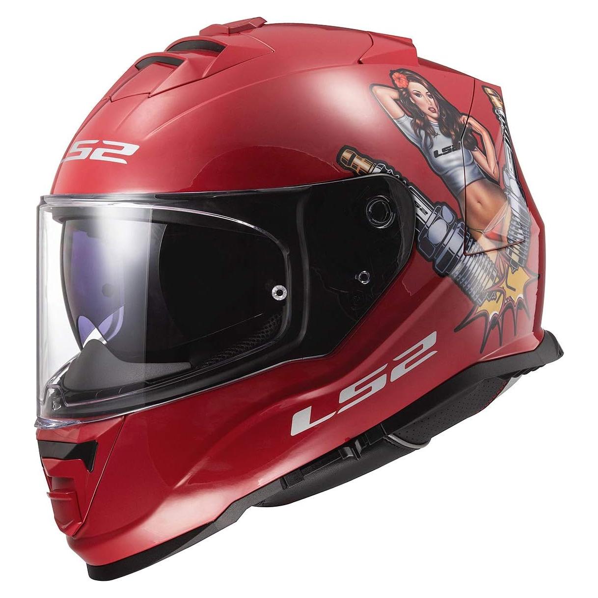 Casco LS2 Helmets Assault Full Face Rojo Mate Mediano