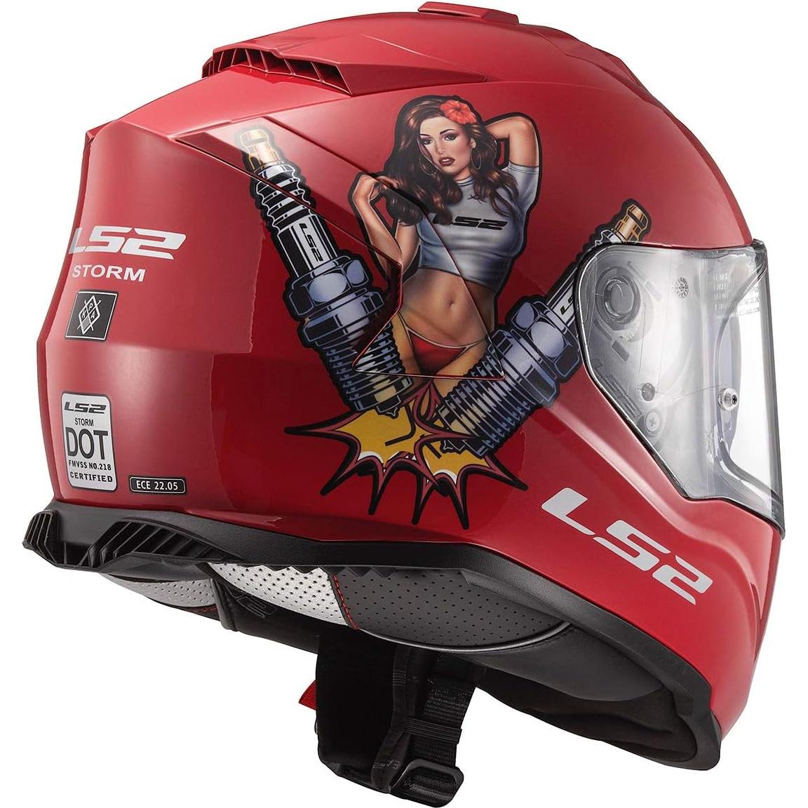 Casco LS2 Helmets Assault Full Face Rojo Mate Mediano