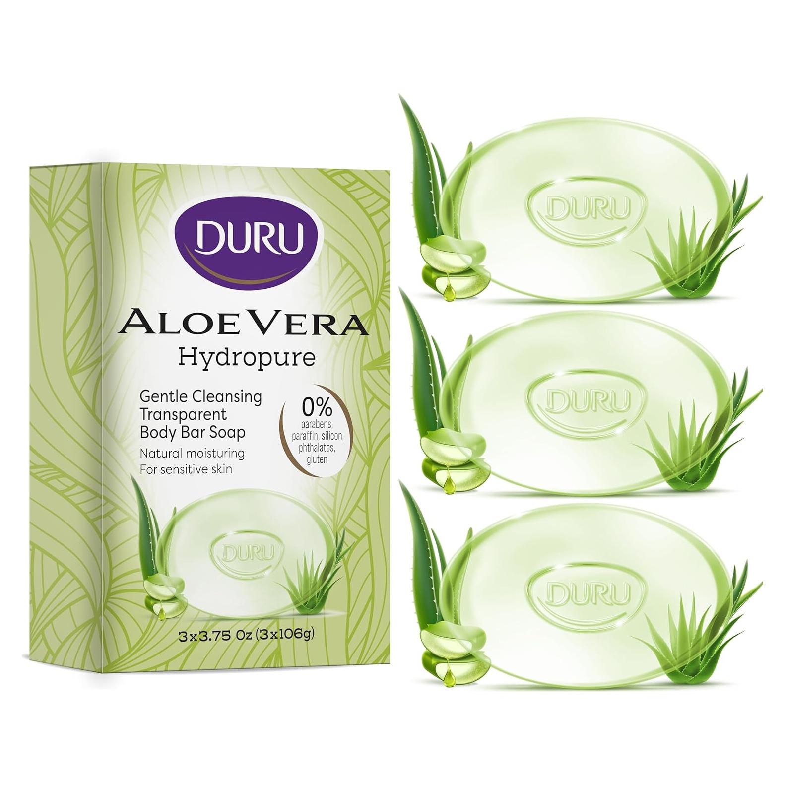 Jabón de Glicerina Duru Aloe Vera Vegano 3 Unidades 348g