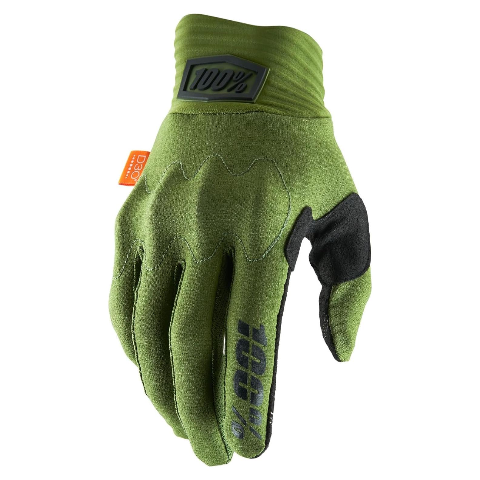 Guantes de Motocross 100% Cognito D30 Verde Ejercito/Negro