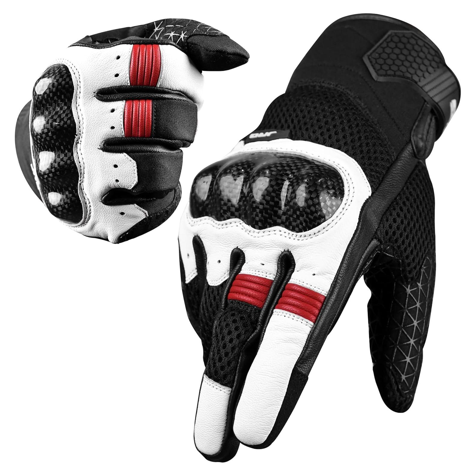 Guantes de Moto J.A.G. Cuero Negro 3XL Táctiles