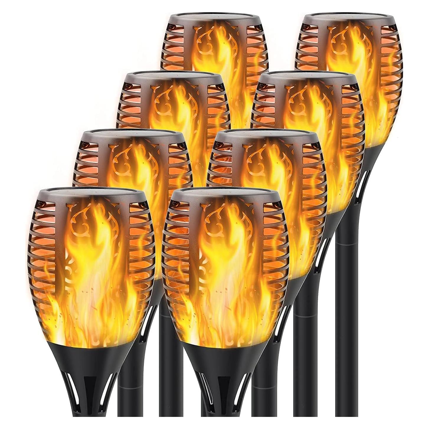 Luces de antorcha solar Permande 8 unidades efecto llama
