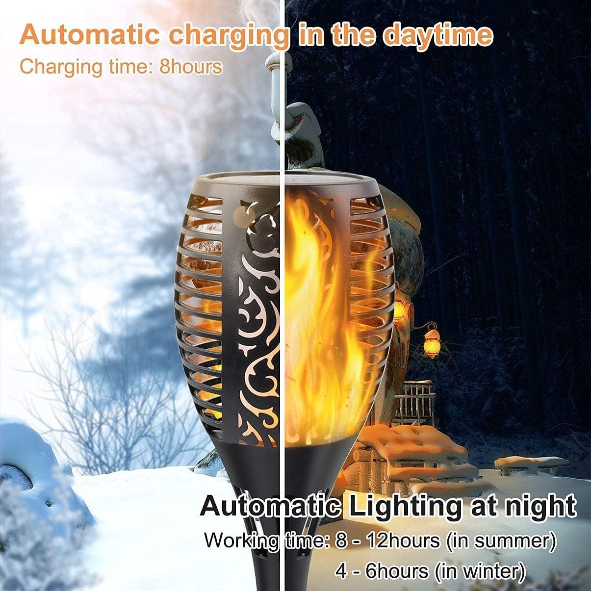 Luces de antorcha solar Permande 8 unidades efecto llama