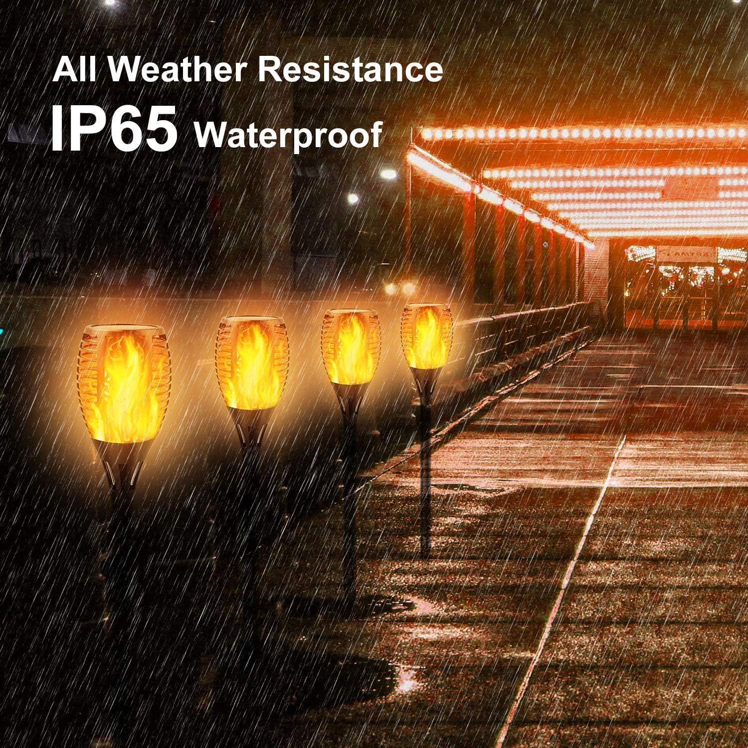 Luces de antorcha solar Permande 8 unidades efecto llama