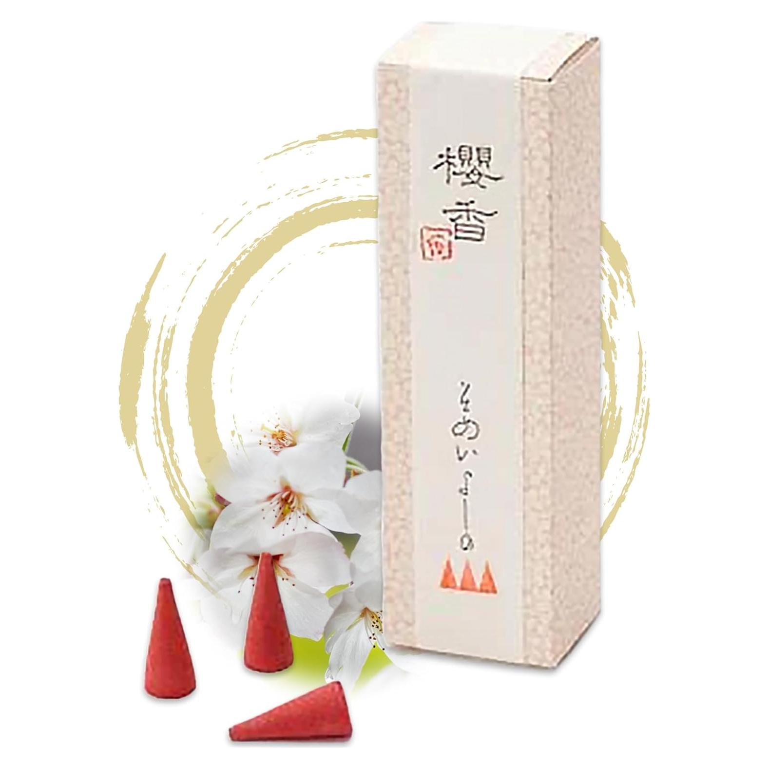 Conos de Incienso Hasegawa Sakura - Flor de Cerezo Japonés, 15 Unidades