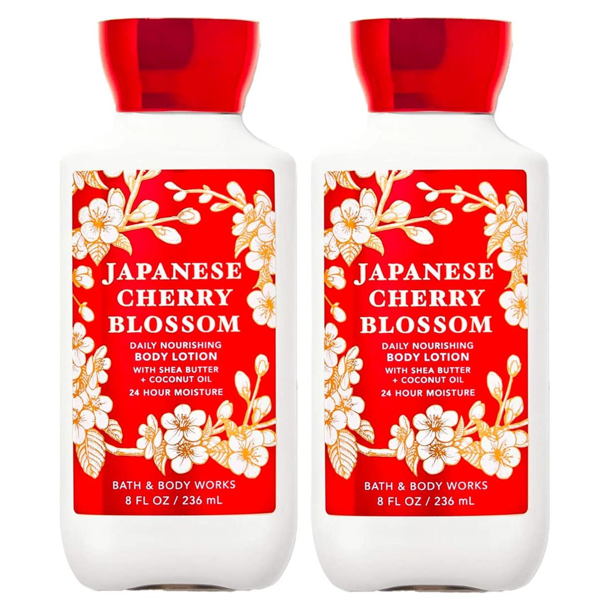 Loción Corporal Bath & Body Works Flor de Cerezo 236 ml - Paquete de 2
