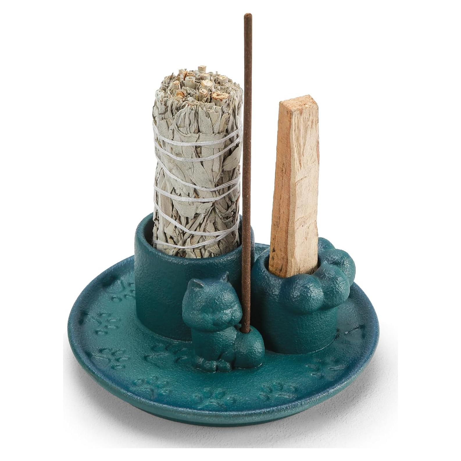 Soporte de Palo Santo 4 en 1 ToolSentryX - Cerámica Azul