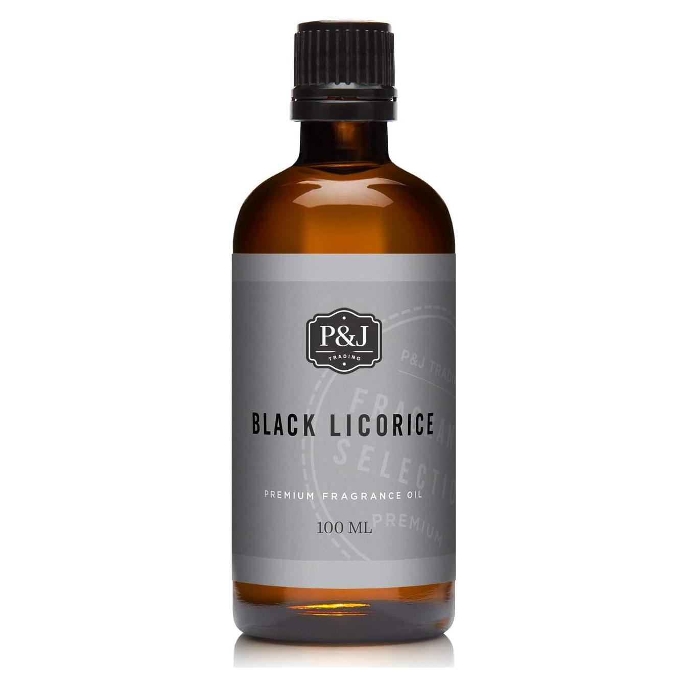 Aceite Aromático P&J Trading Regaliz Negro 100ml - Fragancia para Velas y Jabones