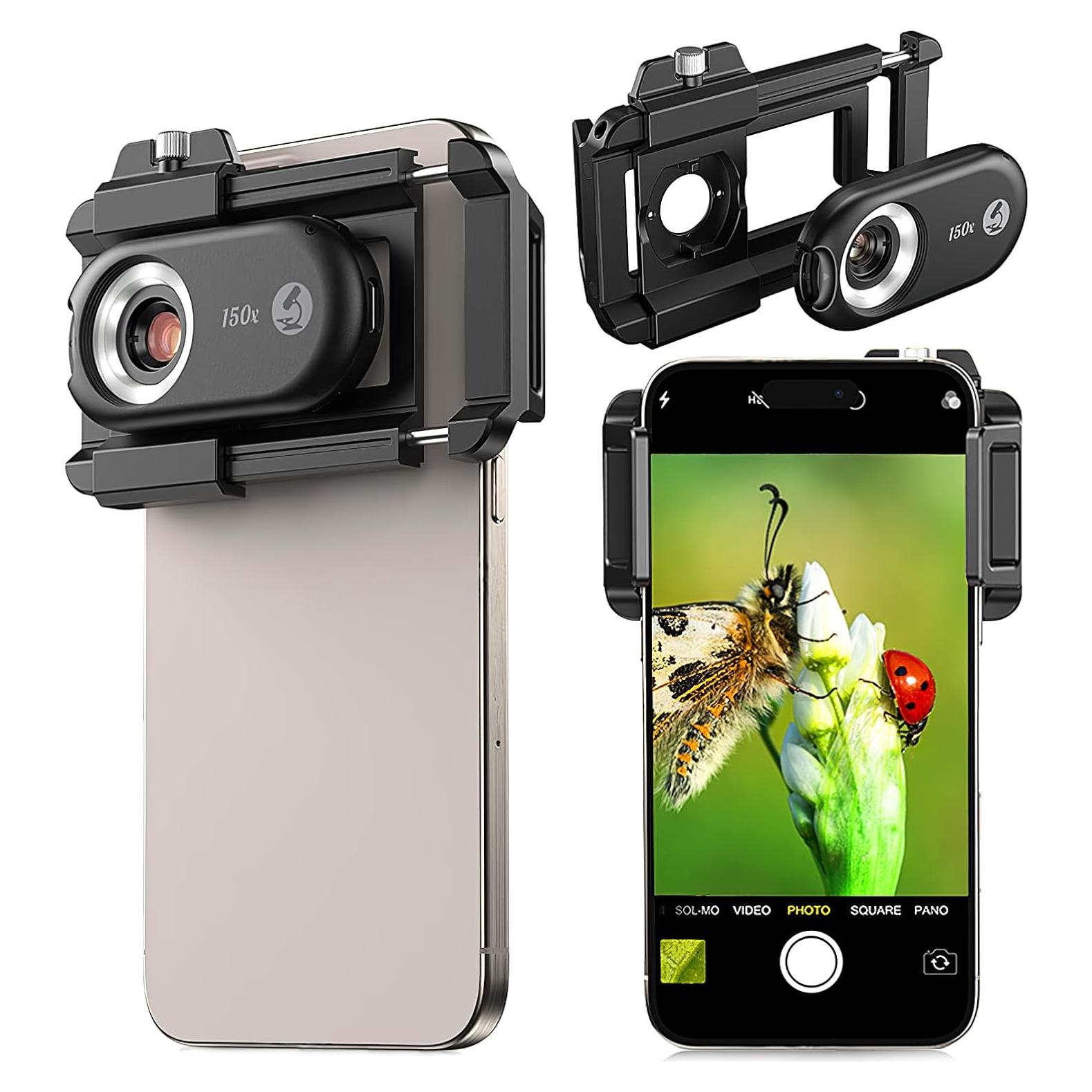 Lente de Microscopio Kolertron 150X con Luz LED y UV