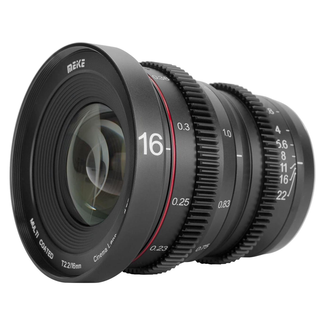 Lente de Cine MEKE 16mm T2.2 M43 Gran Apertura Manual