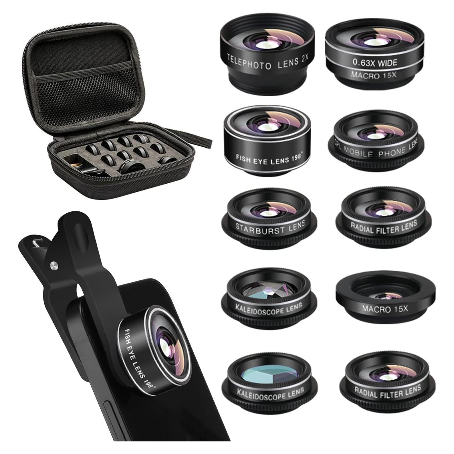 Kit de Lentes 11 en 1 Godefa para Cámara de Teléfono Móvil