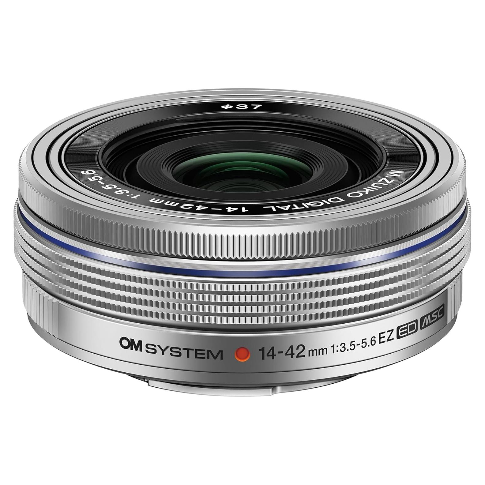 Lente OM SYSTEM M.Zuiko 14-42mm F3.5-5.6 EZ Plata para Micro Cuatro Tercios
