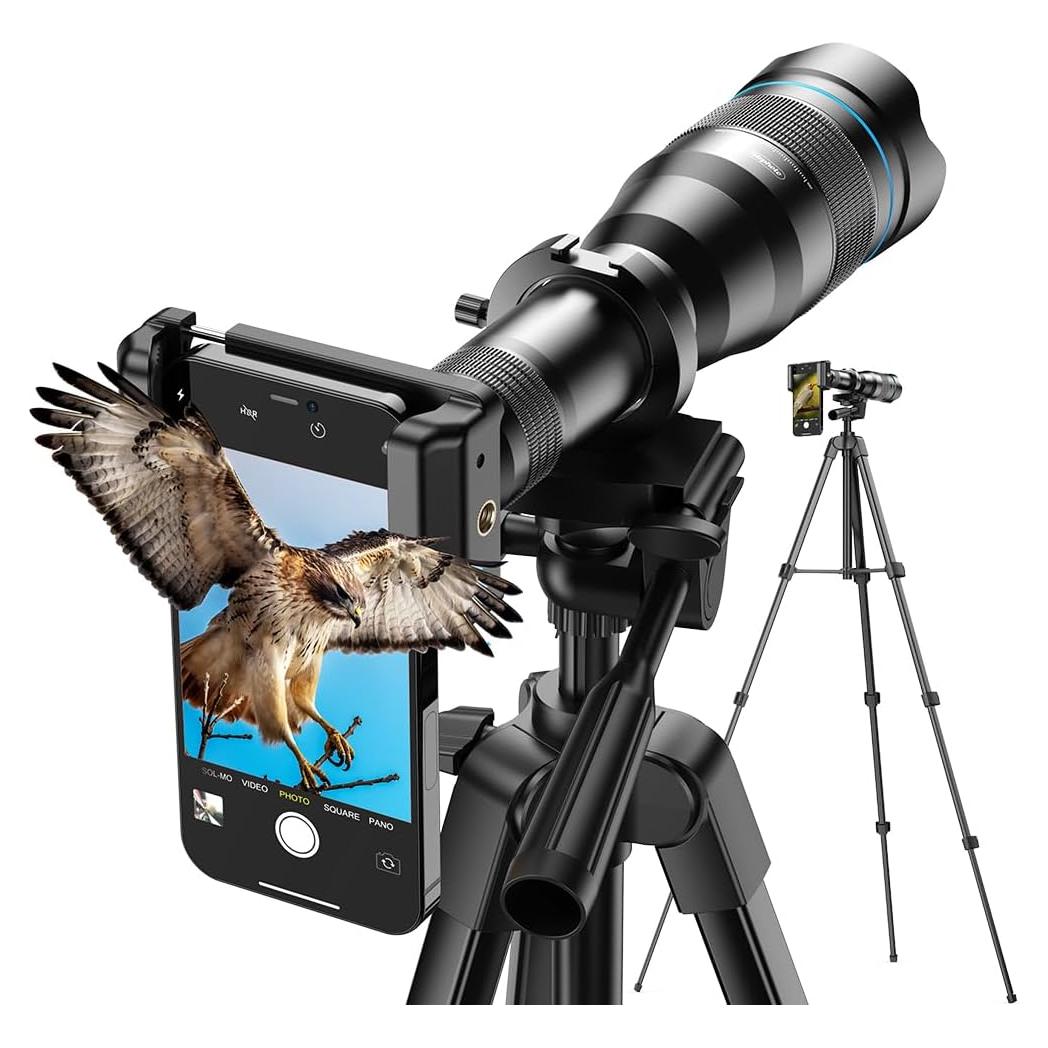 Lente Telefoto 60X MIAO LAB con Trípode 137 cm y Disparador Remoto