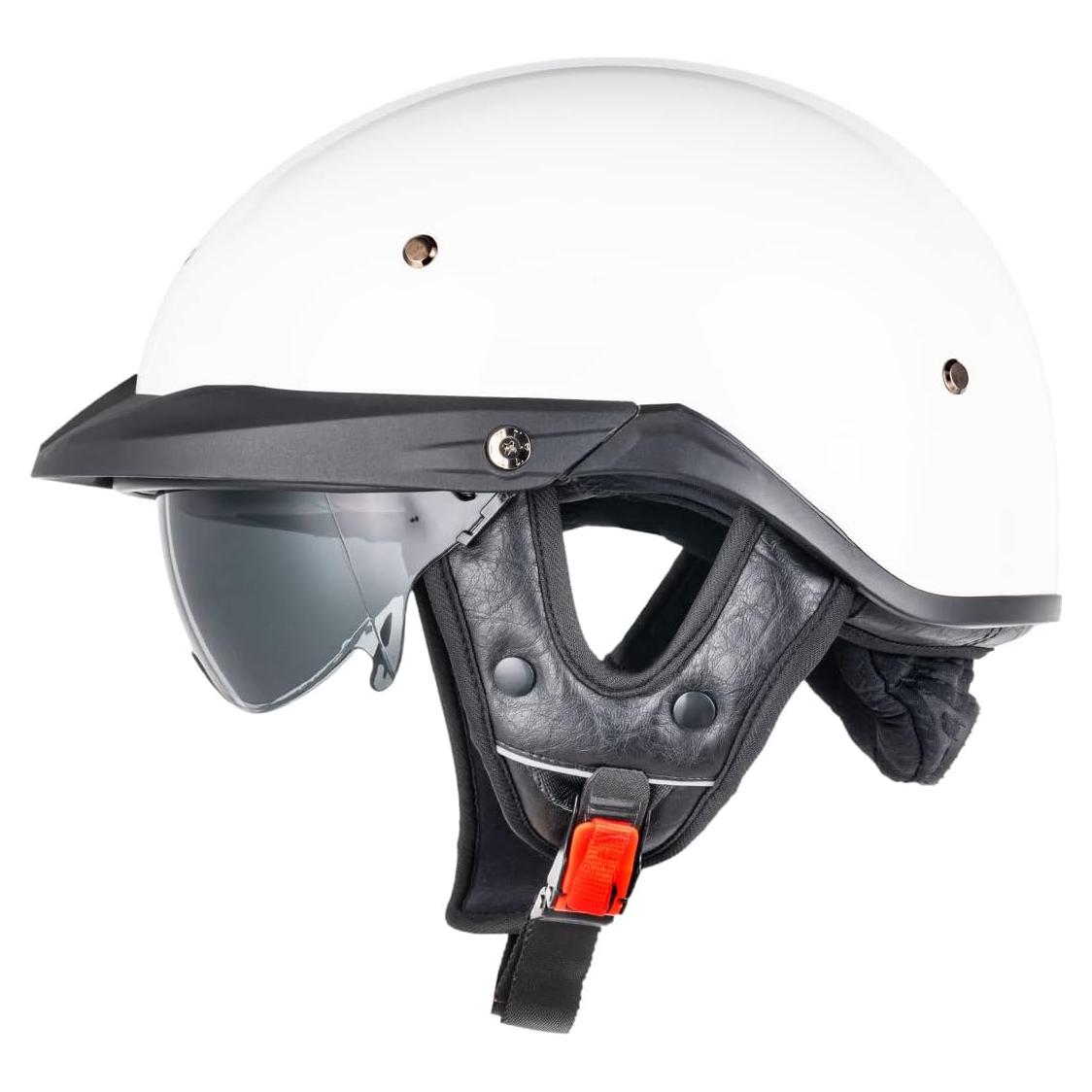 Casco de Media Cara VCOROS VHF04 Blanco Brillante S