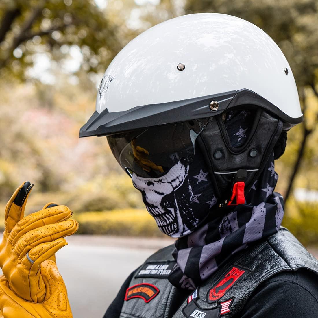 Casco de Media Cara VCOROS VHF04 Blanco Brillante S