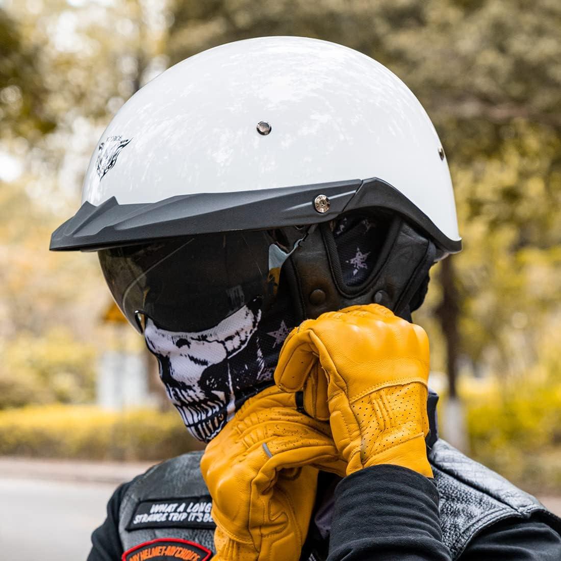 Casco de Media Cara VCOROS VHF04 Blanco Brillante S