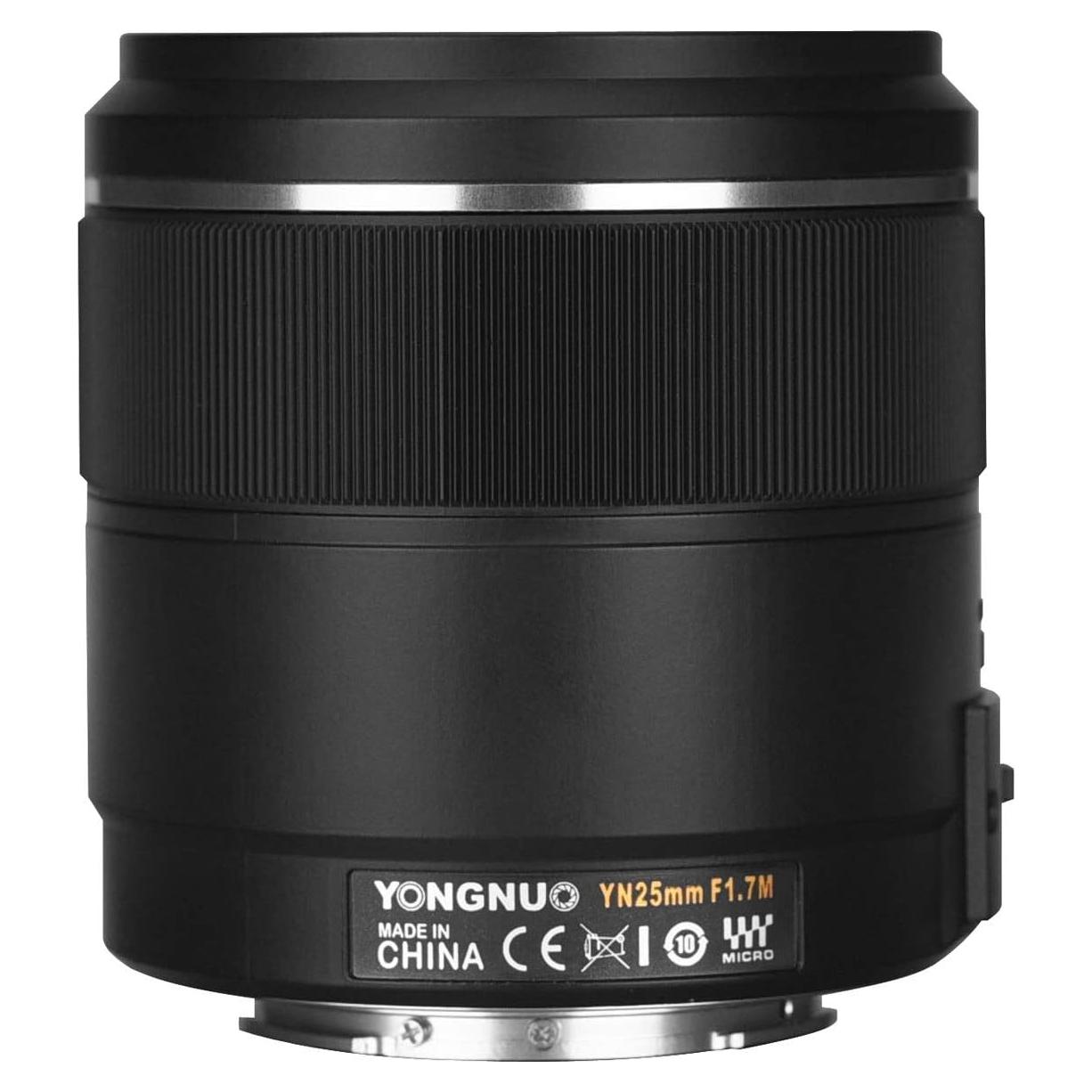 Lente Yongnuo YN25mm F1.7M Micro Cuatro Tercios Enfoque Automático