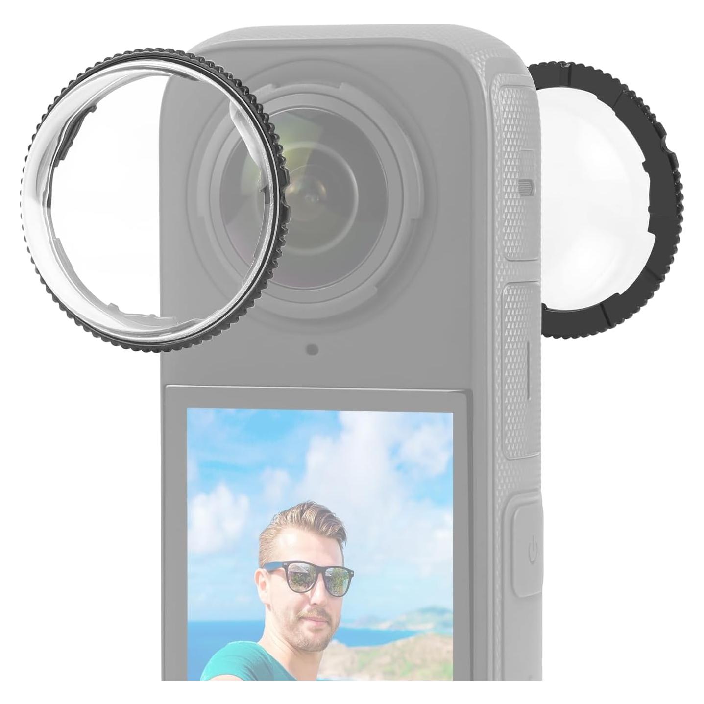 Funda de Lente PULUZ para Insta360 X4 - Protección PC Rotativa