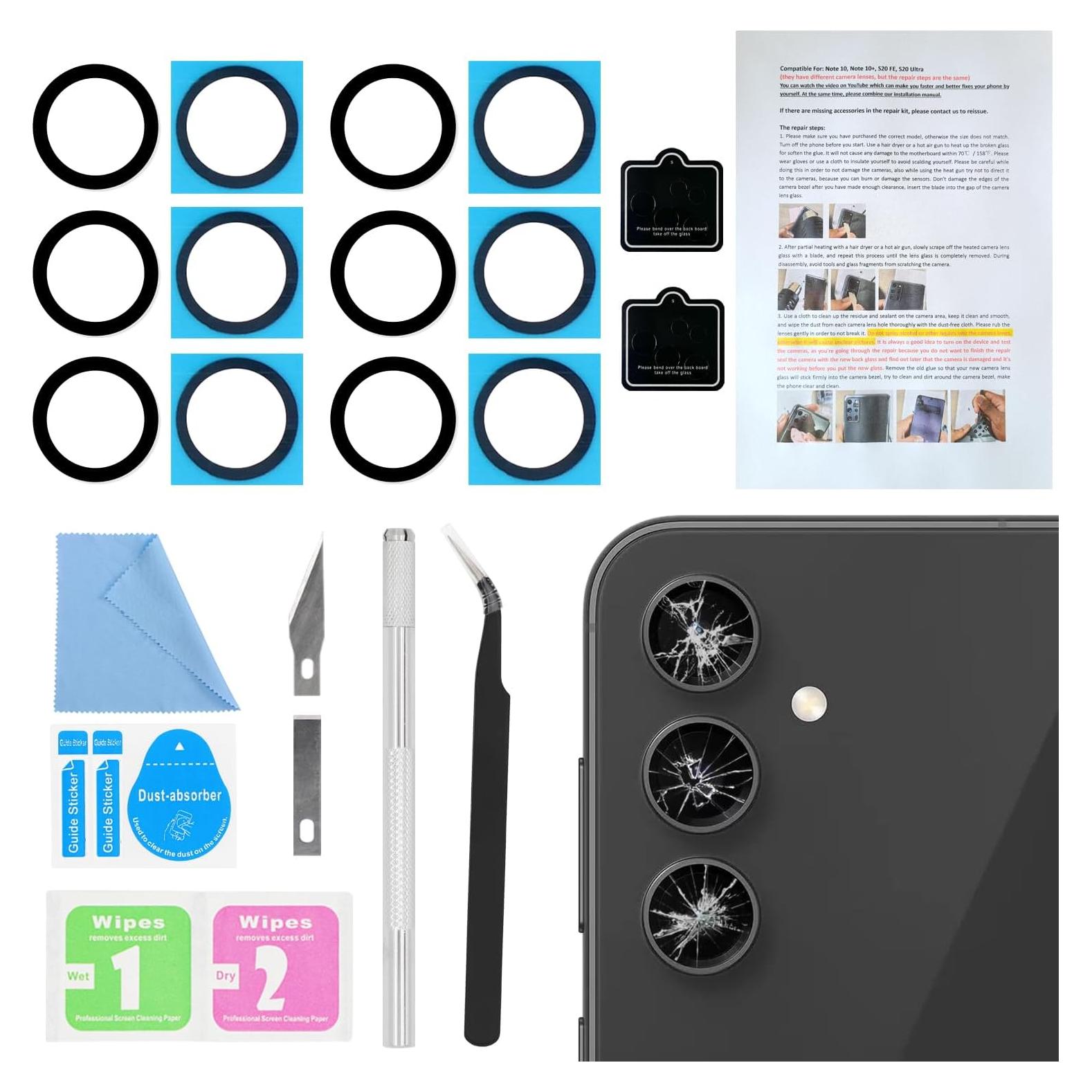 Kit Reemplazo Lente de Cámara ASDAWN para Samsung Galaxy S23/S23+