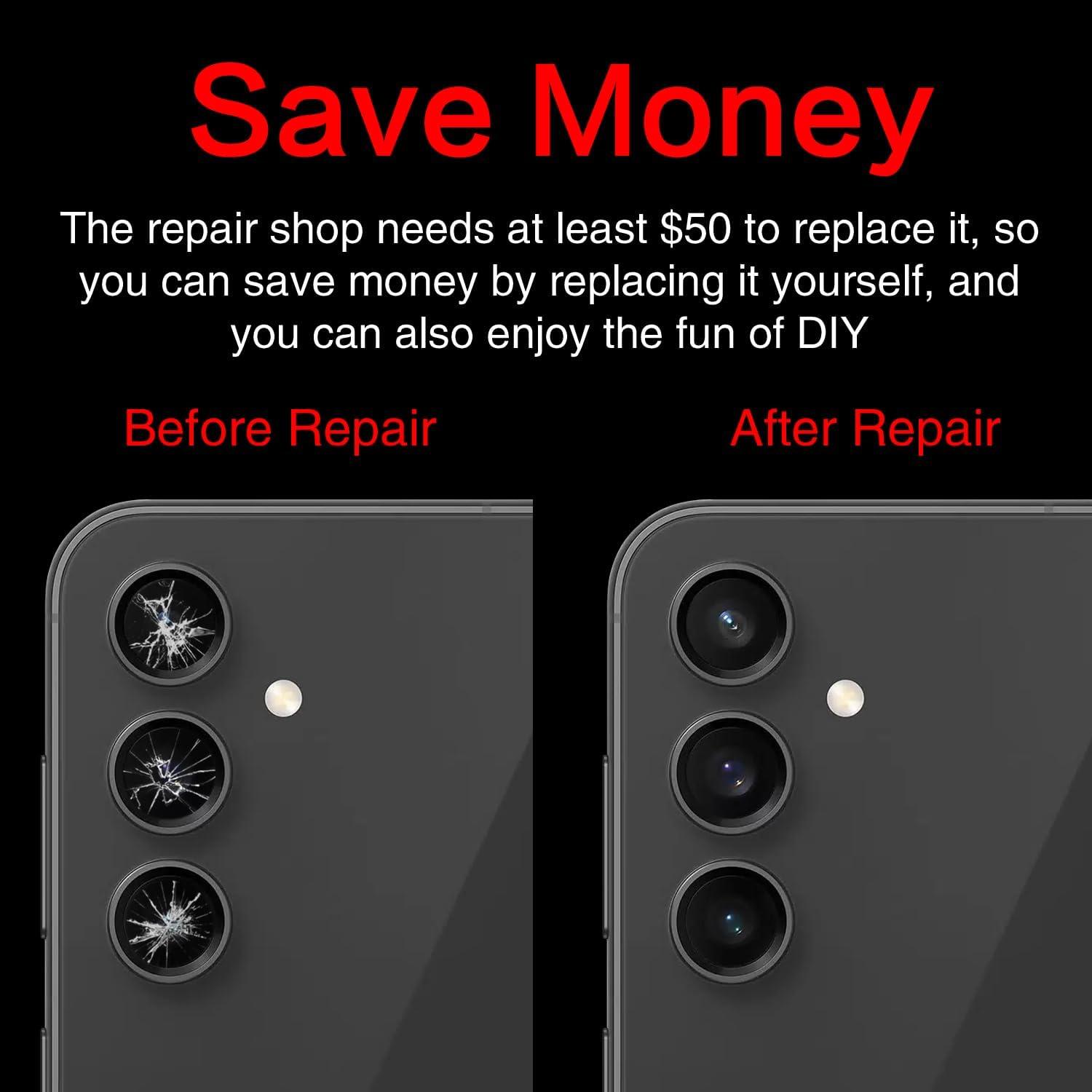 Kit Reemplazo Lente de Cámara ASDAWN para Samsung Galaxy S23/S23+