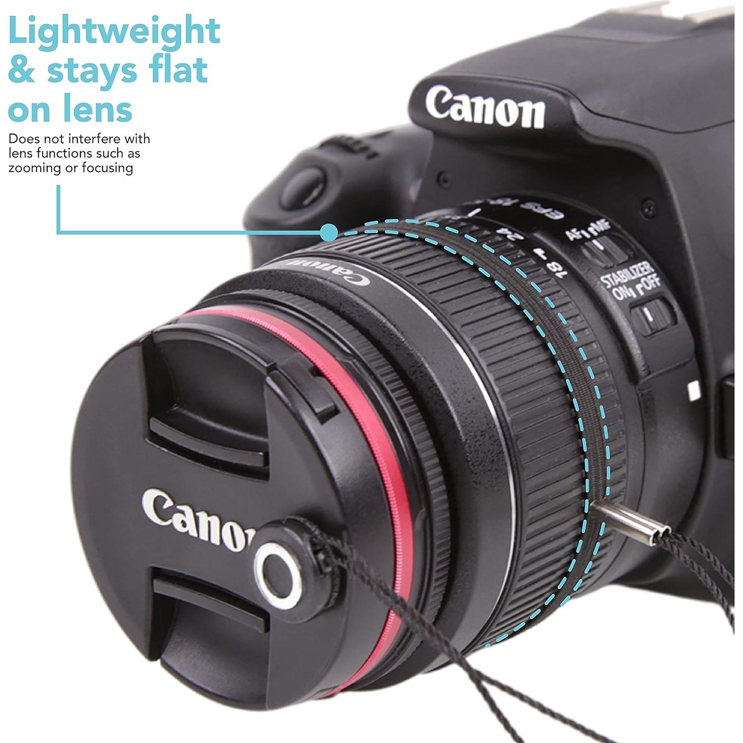 Correa para Tapa de Lente Foto&Tech - Paquete de 3, Negro