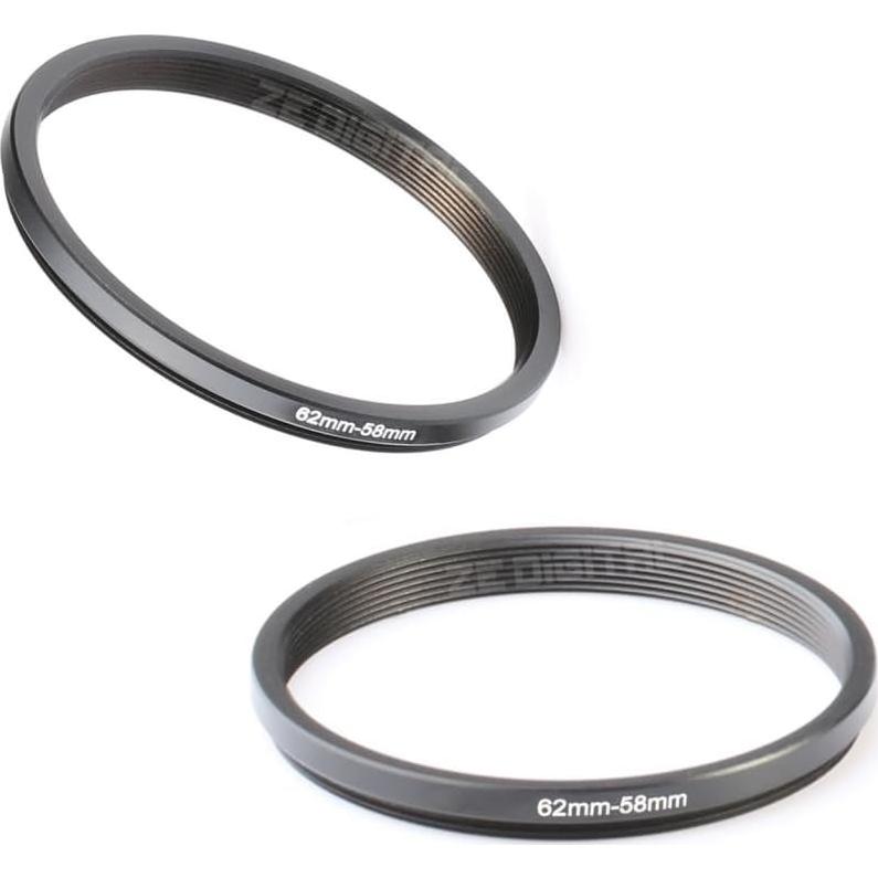 K&F CONCEPT 11 Pieces Metal Step Down Filter Adapter Rings Set, for Large Size Lens Add Small Size Filter 67-62mm 72-67mm 77-72mm 82-77mm for Camera Lens